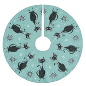 Hübsche Retro-Kitte Polyester Weihnachtsbaumdecke (Vorderseite)