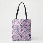 Hübsche Retro Lilac Floral Illustration Tasche (Vorderseite)
