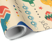 Hübsche Retro-Ornamente Rustikale traditionelle Mu Geschenkpapier (Rolleneckpunkt)