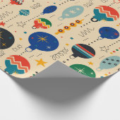 Hübsche Retro-Ornamente Rustikale traditionelle Mu Geschenkpapier (Ecke)