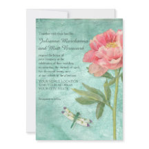 Hübsche Retro Peony-Blume in Dragonfly