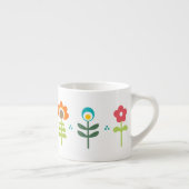 Hübsche Retro VolksBlumen Espressotasse (Rechts)