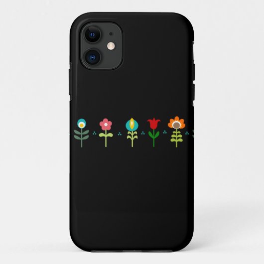 Hübsche Retro-Volkstum-Blumen Case-Mate iPhone Hülle (Rückseite)