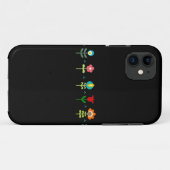 Hübsche Retro-Volkstum-Blumen Case-Mate iPhone Hülle (Rückseite (Horizontal))