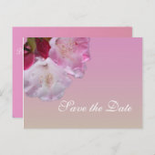 Hübsche Rhododendron-Blume Save the Date Ankündigungspostkarte (Vorne/Hinten)