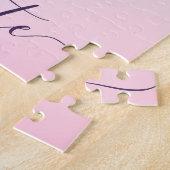 Hübsche Rollerblading Skater Rosa Lila Name Puzzle (Seite)