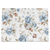 Hübsche Romantische Blaue Blumen Hochzeit Große Geschenktüte (Vorderseite)