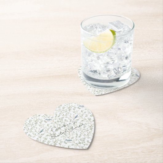 Hübsche Romantische Blaue Vögel Brautparty Untersetzer (Vor Ort)