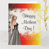 Hübsche romantische Mütter Karte (Gelbe Blume)