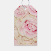 Hübsche romantische Rosa-Rose Geschenkanhänger (Rückseite)