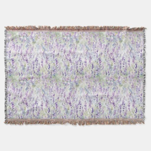 Hübsche romantische violette Blumen Decke (Vorderseite)