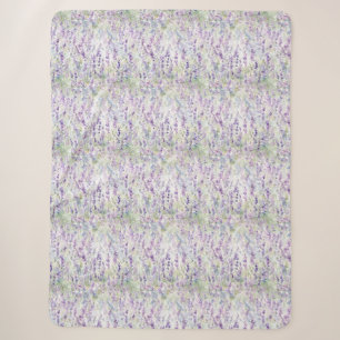 Hübsche romantische violette Blumen Sherpadecke