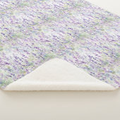 Hübsche romantische violette Blumen Sherpadecke (3/4)