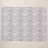 Hübsche romantische violette Blumen Sherpadecke (Vorderseite (Horizontal))