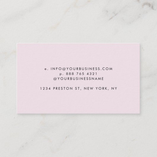 Hübsche rosa Anemone und Rose Blumenkohl Visitenkarte (Rückseite)