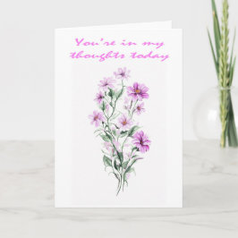 Hübsche rosa Anemonen, die an dich denken Karte