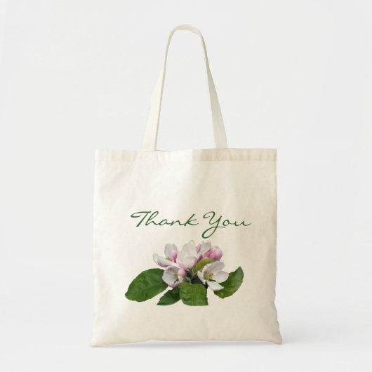 Hübsche rosa Apfelblüte Gastgeschenk Hochzeit dank Tragetasche (Vorne)