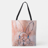 Hübsche Rosa Aquarellfarbe Handfarbe Tasche (Vorderseite)