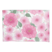 Hübsche rosa ästhetische Blume Serene Floral Charm Kissenbezug (Vorderseite-Links)