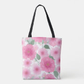 Hübsche rosa ästhetische Blume Serene Floral Charm Tasche (Rückseite)
