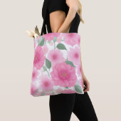 Hübsche rosa ästhetische Blume Serene Floral Charm Tasche (Von Nahem)