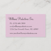 Hübsche rosa Aufkleber-Band-Geschäfts-Karten Visitenkarte (Rückseite)