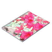 hübsche rosa Azalea Blume. Blumengarten-Pflanze Notizblock (Linke Seite)