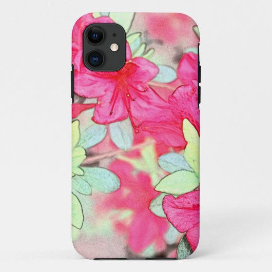 hübsche rosa Azalea Blume. Pflanze Blumengarten Case-Mate iPhone Hülle (Rückseite)