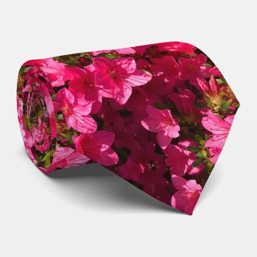 Hübsche Rosa Azaleen Krawatte (Gerollt)
