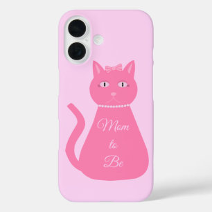 Hübsche rosa Baby Mädchen Katze Benutzerdefinierte iPhone 16 Hülle