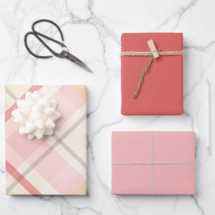 Hübsche rosa Baby Shower Mix-and-Match Geschenkpapier Set