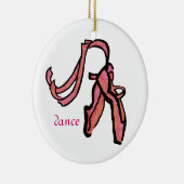 Hübsche rosa Ballett-Pantoffel Keramikornament (Rechts)