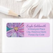 Hübsche, rosa Blume Adressetiketten (Insitu)