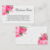 Hübsche rosa Blume Begleitkarte (Vorne/Hinten)