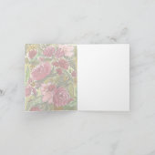 Hübsche rosa Blume Blankokarte Karte (Innenseite)