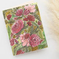 Hübsche rosa Blume Blankokarte
