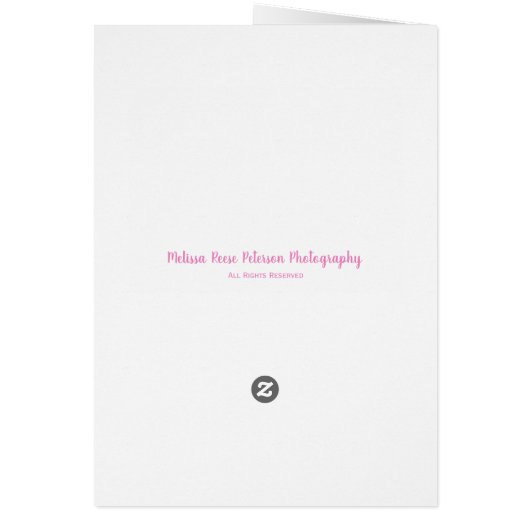 Hübsche rosa Blume Blindnote (Hinten)