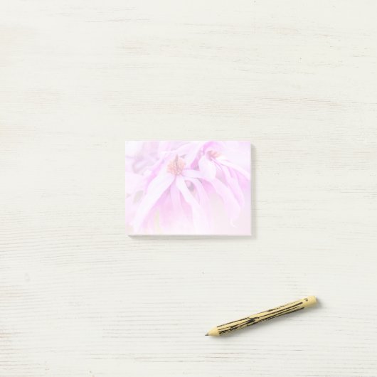 Hübsche rosa Blume blüht Post-it Klebezettel (Auf Schreibtisch)