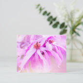 Hübsche rosa Blume blüht Postkarte (Stehend Vorderseite)