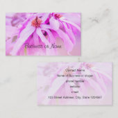 Hübsche rosa Blume blüht Visitenkarte (Vorne/Hinten)