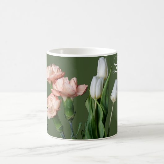 Hübsche Rosa Blume, Blüte Kaffeetasse (Mittel)