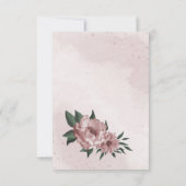 hübsche rosa Blume botanische Hochzeit Dankeskarte (Rückseite)