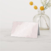 hübsche rosa Blume botanische Hochzeit Platzkarte (Rückseite)