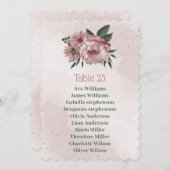 hübsche rosa Blume botanische Sitzkarte Einladung (Vorne/Hinten)