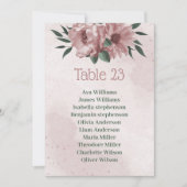 hübsche rosa Blume botanische Sitzkarte Einladung (Vorderseite)