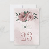 hübsche rosa Blume botanische Tischnummer (Vorderseite)