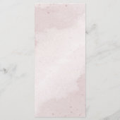 hübsche rosa Blume botanisches Hochzeitsmenü Menükarte (Rückseite)