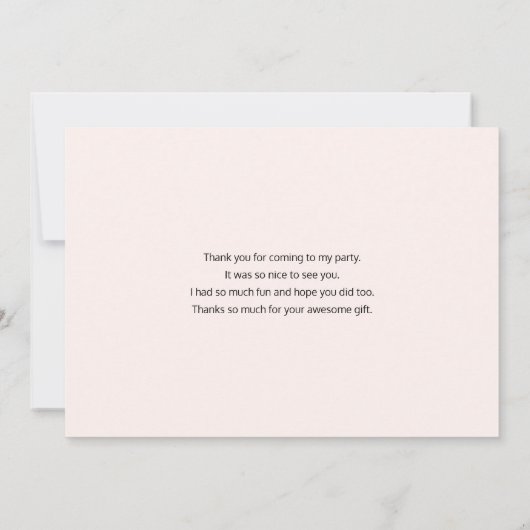 Hübsche rosa Blume Bouquet Dankeskarte (Rückseite)