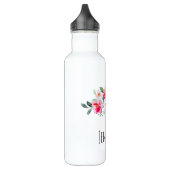 Hübsche rosa Blume Bouquet Edelstahlflasche (Links)