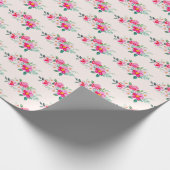 Hübsche rosa Blume Bouquet Geschenkpapier (Ecke)
